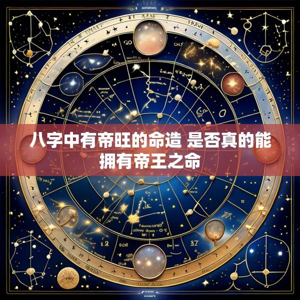 八字中有帝旺的命造 是否真的能拥有帝王之命