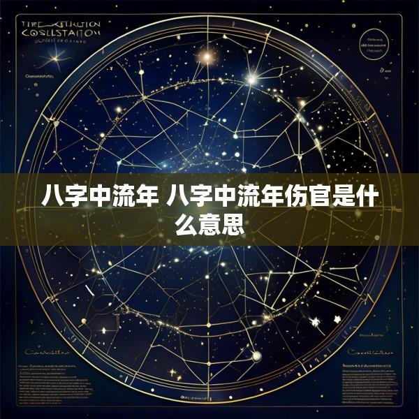 八字中流年 八字中流年伤官是什么意思
