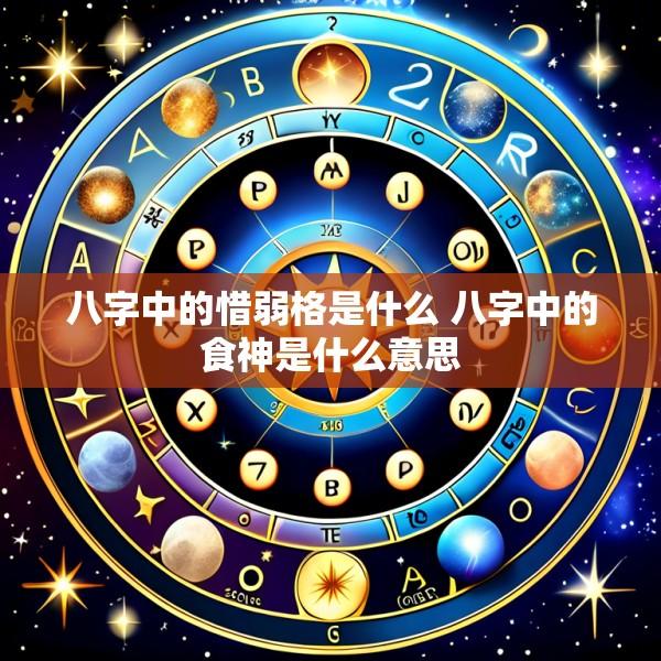 八字中的惜弱格是什么 八字中的食神是什么意思