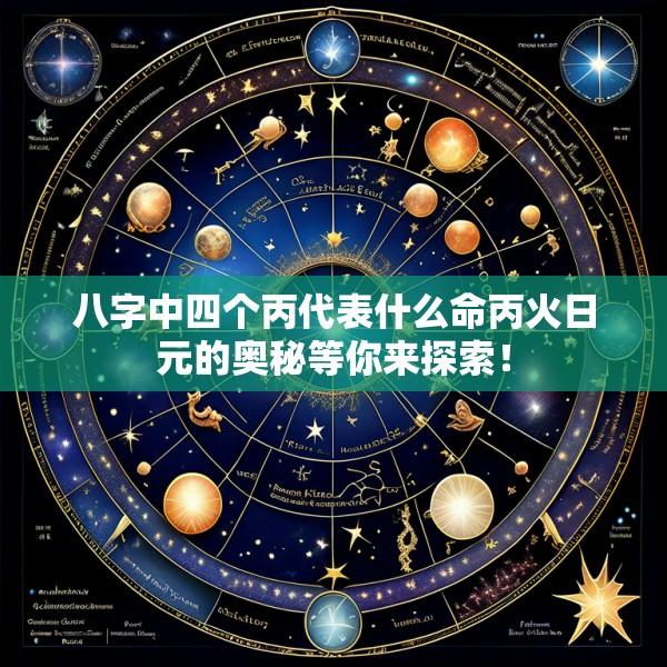 八字中四个丙代表什么命丙火日元的奥秘等你来探索！