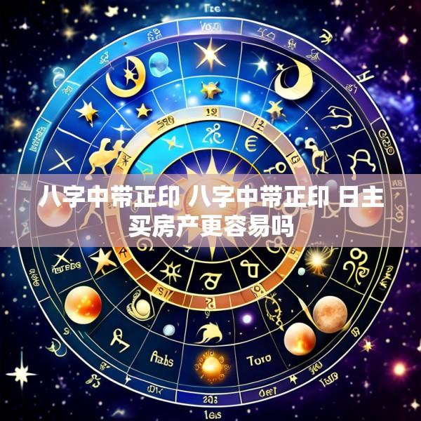 八字中带正印 八字中带正印 日主买房产更容易吗