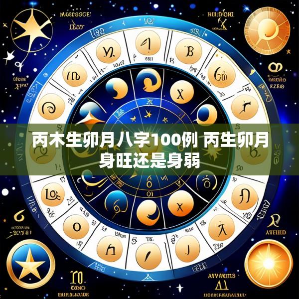 丙木生卯月八字100例 丙生卯月身旺还是身弱