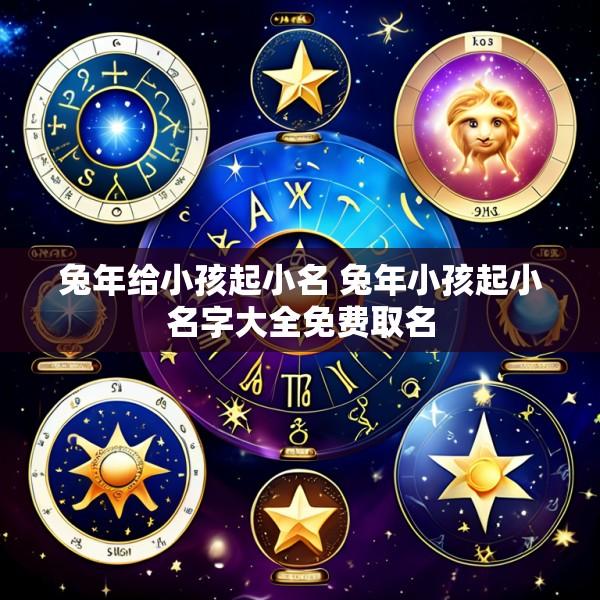 兔年给小孩起小名 兔年小孩起小名字大全免费取名