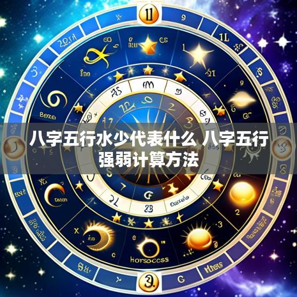八字五行水少代表什么 八字五行强弱计算方法
