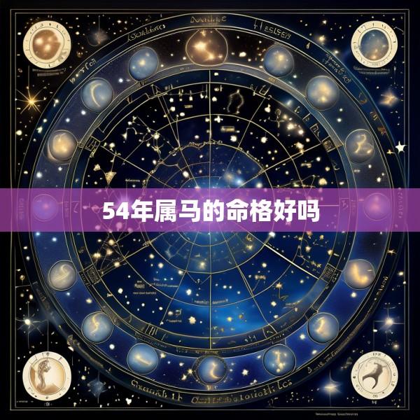 54年属马的命格好吗