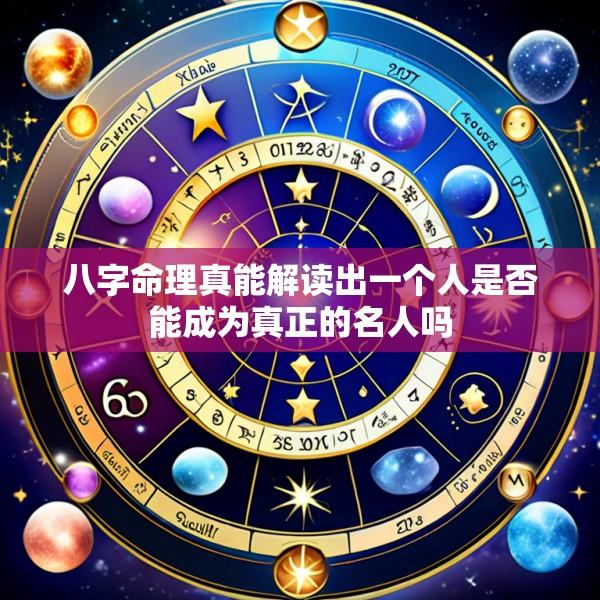 八字命理真能解读出一个人是否能成为真正的名人吗