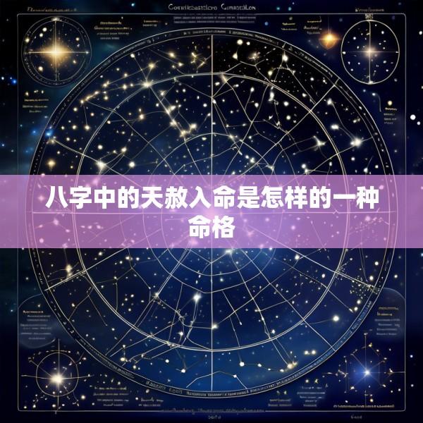 八字中的天赦入命是怎样的一种命格