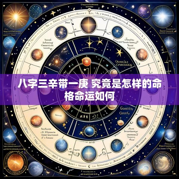 八字三辛带一庚 究竟是怎样的命格命运如何