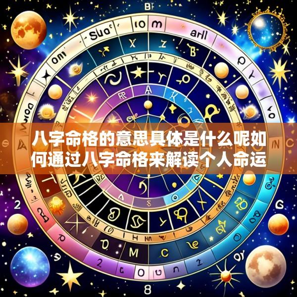 八字命格的意思具体是什么呢如何通过八字命格来解读个人命运呢