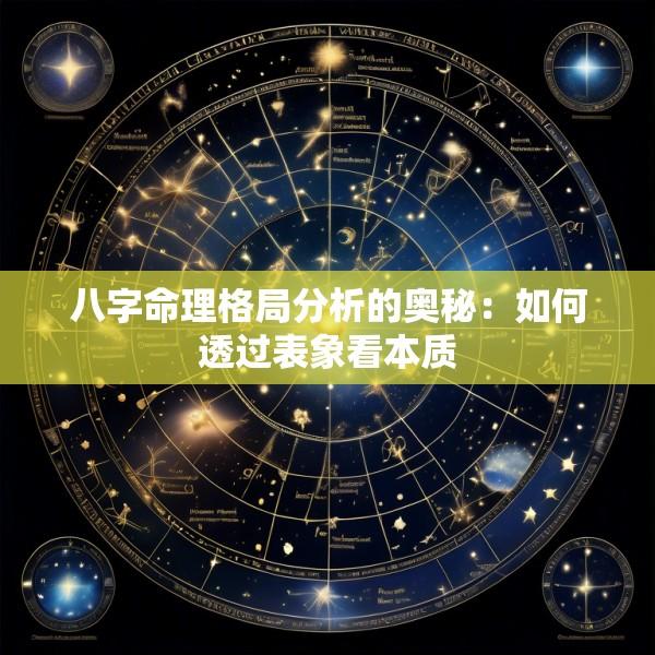 八字命理格局分析的奥秘：如何透过表象看本质