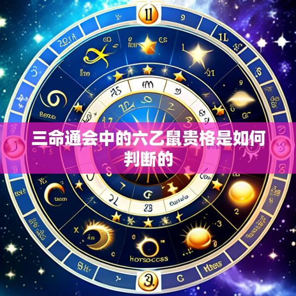 三命通会中的六乙鼠贵格是如何判断的
