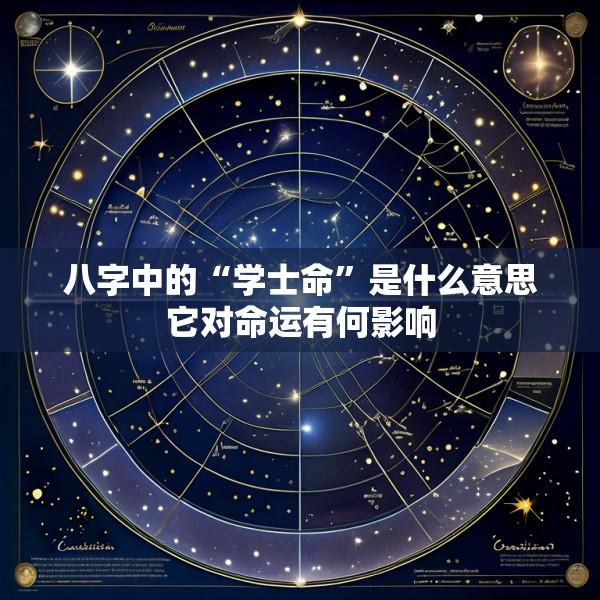 八字中的“学士命”是什么意思它对命运有何影响