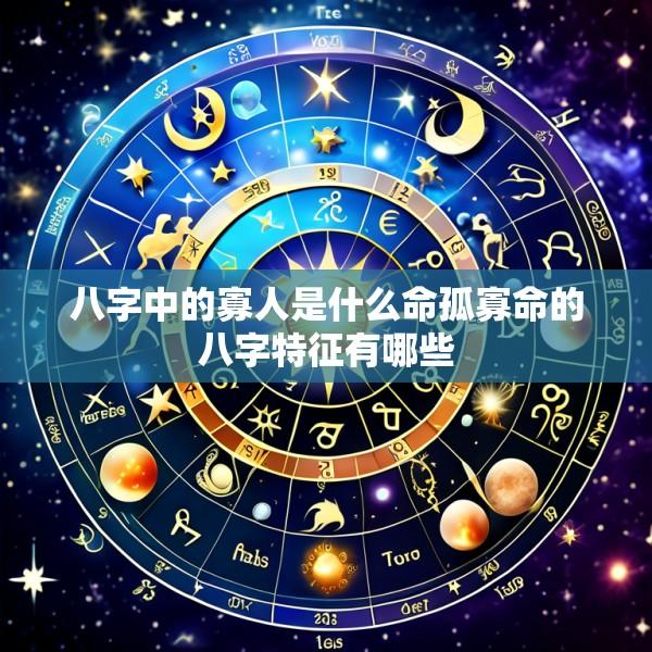 八字中的寡人是什么命孤寡命的八字特征有哪些