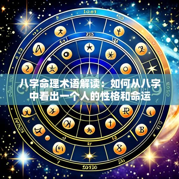 八字命理术语解读：如何从八字中看出一个人的性格和命运