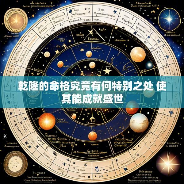 乾隆的命格究竟有何特别之处 使其能成就盛世