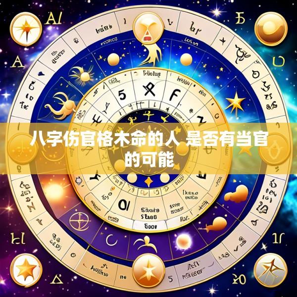 八字伤官格木命的人 是否有当官的可能