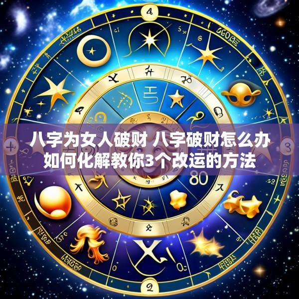 八字为女人破财 八字破财怎么办如何化解教你3个改运的方法