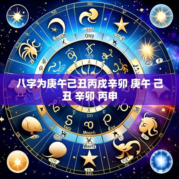 八字为庚午己丑丙戌辛卯 庚午 己丑 辛卯 丙申