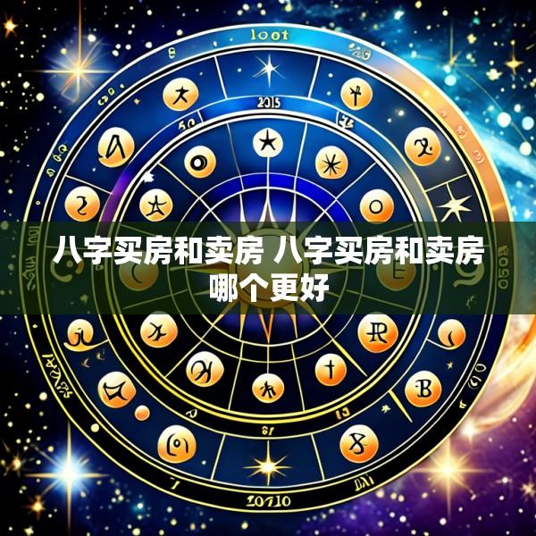 八字买房和卖房 八字买房和卖房哪个更好