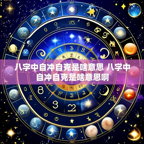 八字中自冲自克是啥意思 八字中自冲自克是啥意思啊