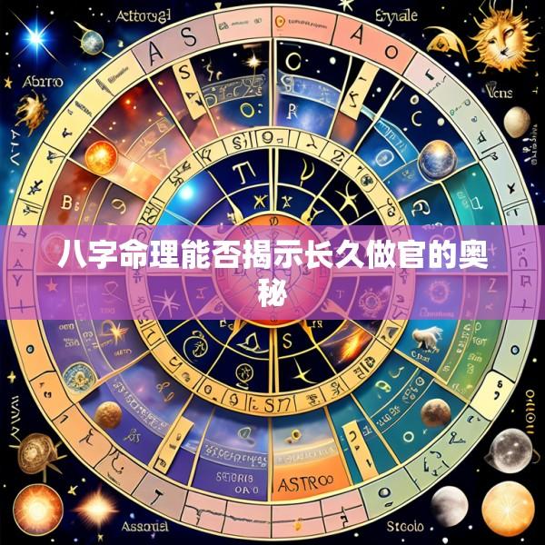 八字命理能否揭示长久做官的奥秘