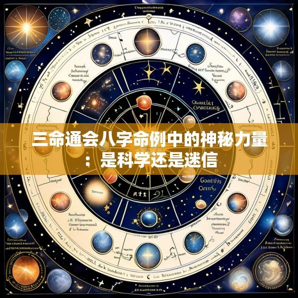 三命通会八字命例中的神秘力量：是科学还是迷信