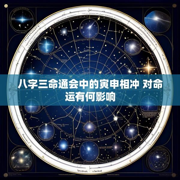 八字三命通会中的寅申相冲 对命运有何影响
