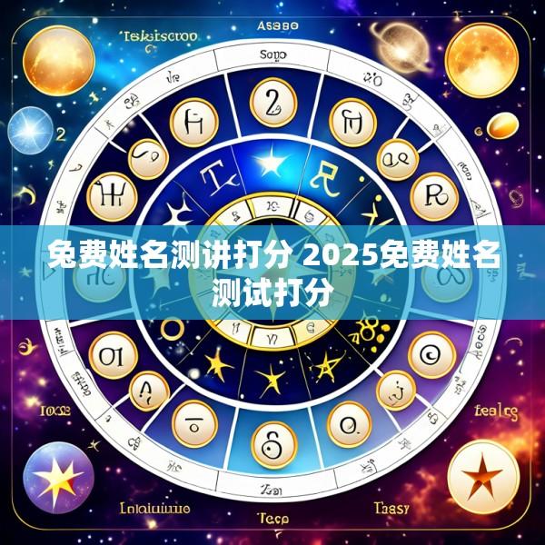 兔费姓名测讲打分 2025免费姓名测试打分