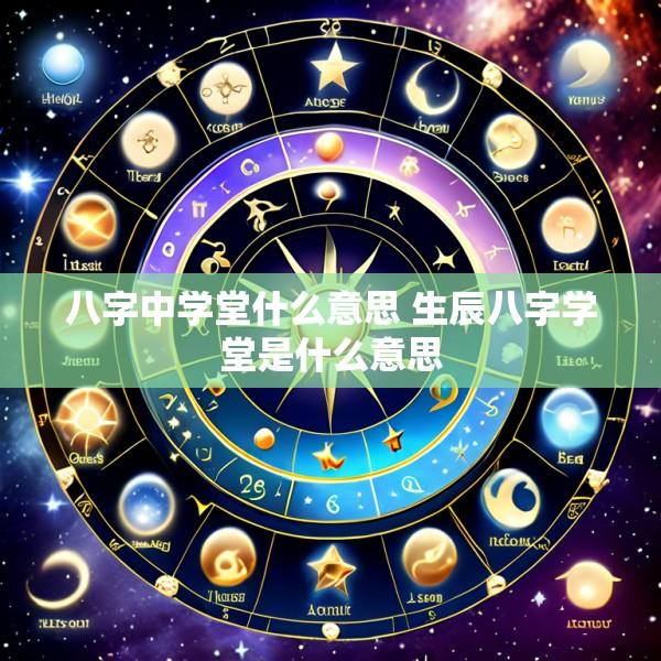 八字中学堂什么意思 生辰八字学堂是什么意思