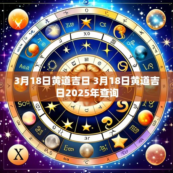3月18日黄道吉日 3月18日黄道吉日2025年查询
