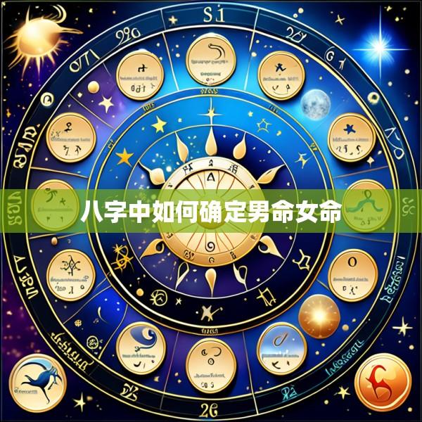 八字中如何确定男命女命