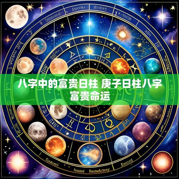 八字中的富贵日柱 庚子日柱八字富贵命运