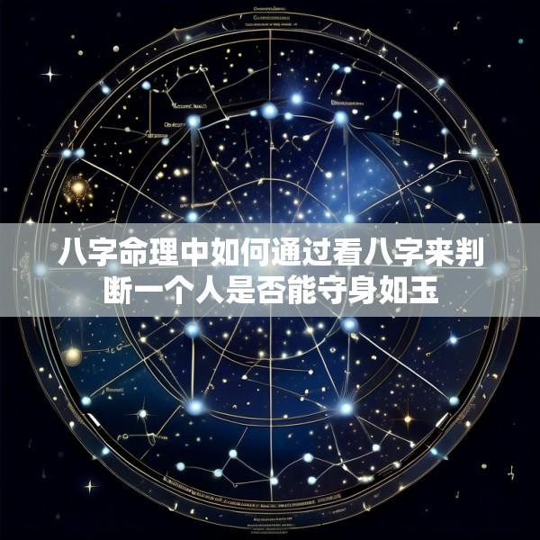 八字命理中如何通过看八字来判断一个人是否能守身如玉