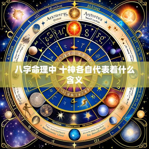 八字命理中 十神各自代表着什么含义