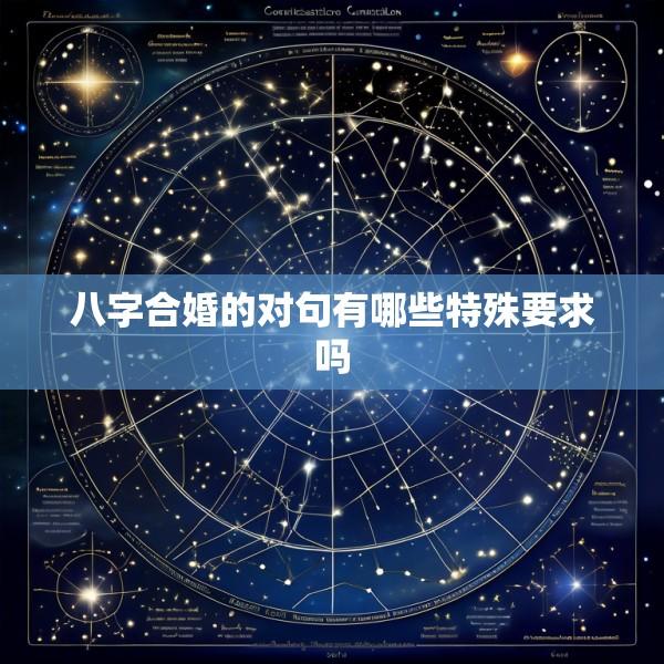 八字合婚的对句有哪些特殊要求吗