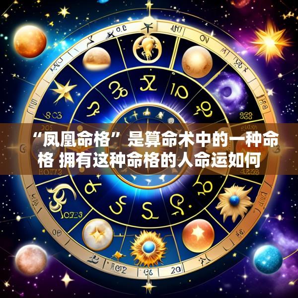 “凤凰命格”是算命术中的一种命格 拥有这种命格的人命运如何