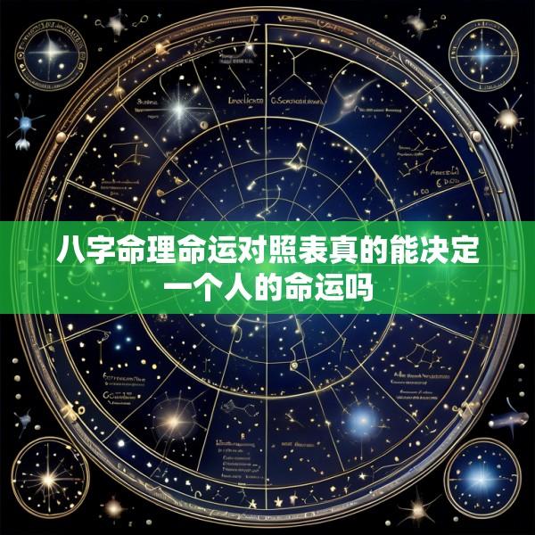 八字命理命运对照表真的能决定一个人的命运吗