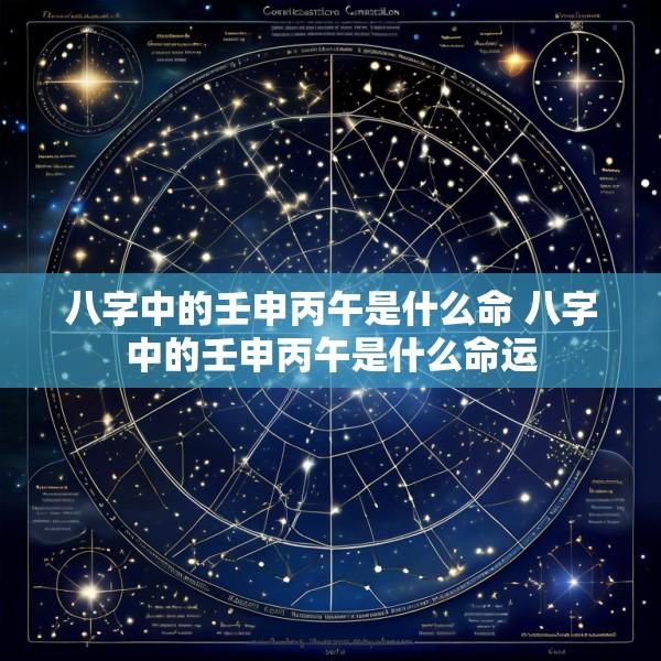 八字中的壬申丙午是什么命 八字中的壬申丙午是什么命运