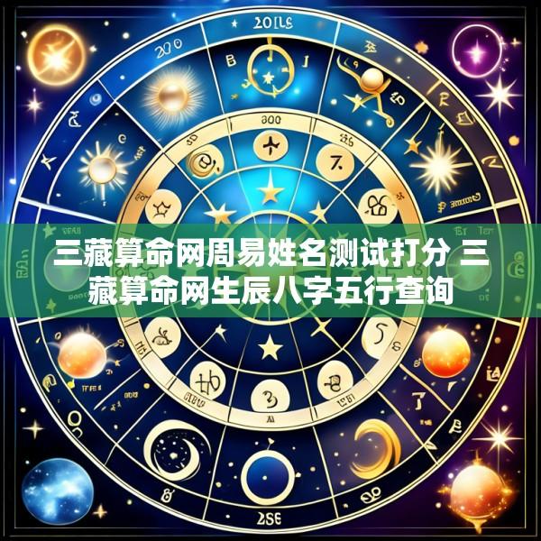 三藏算命网周易姓名测试打分 三藏算命网生辰八字五行查询
