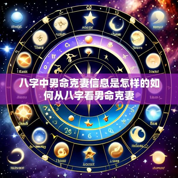 八字中男命克妻信息是怎样的如何从八字看男命克妻