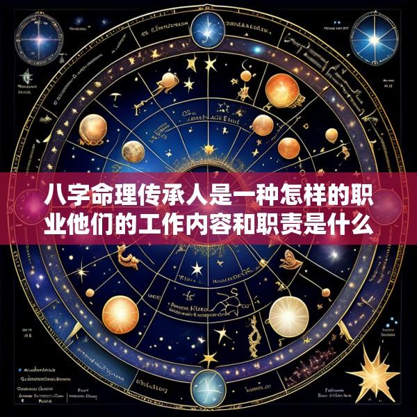 八字命理传承人是一种怎样的职业他们的工作内容和职责是什么