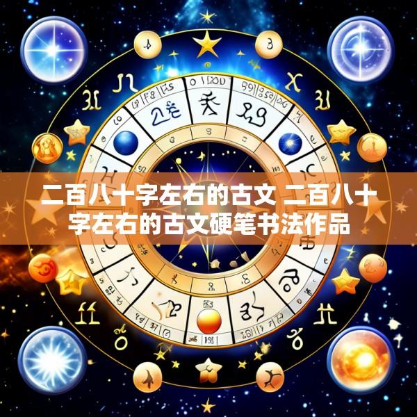 二百八十字左右的古文 二百八十字左右的古文硬笔书法作品