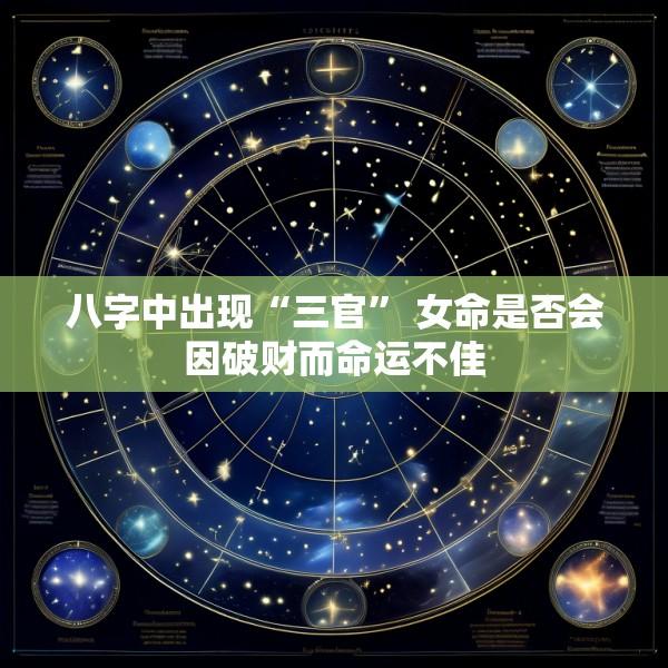 八字中出现“三官” 女命是否会因破财而命运不佳