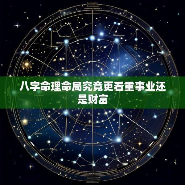 八字命理命局究竟更看重事业还是财富