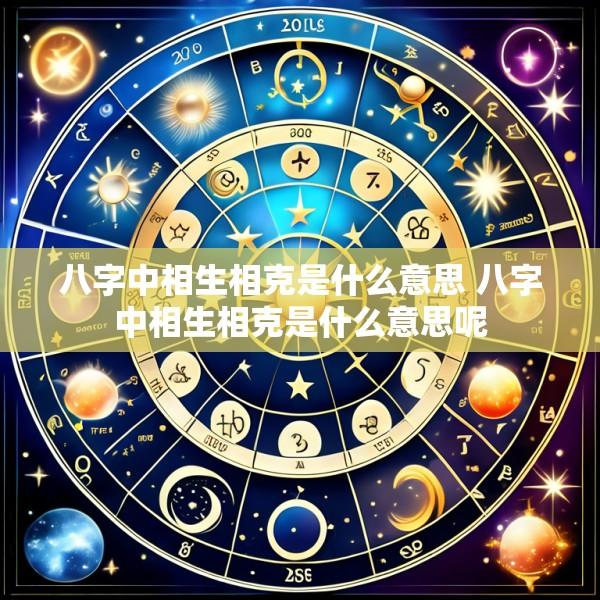 八字中相生相克是什么意思 八字中相生相克是什么意思呢