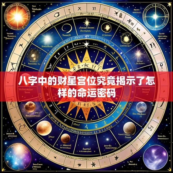 八字中的财星宫位究竟揭示了怎样的命运密码