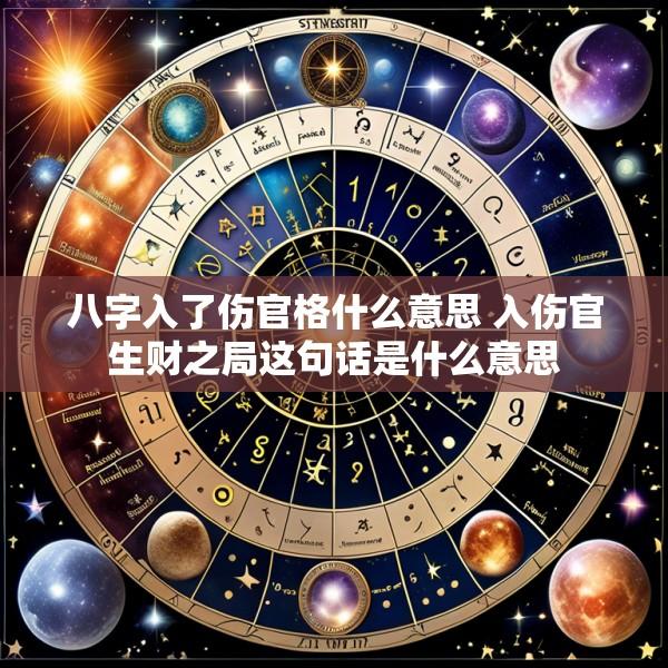 八字入了伤官格什么意思 入伤官生财之局这句话是什么意思