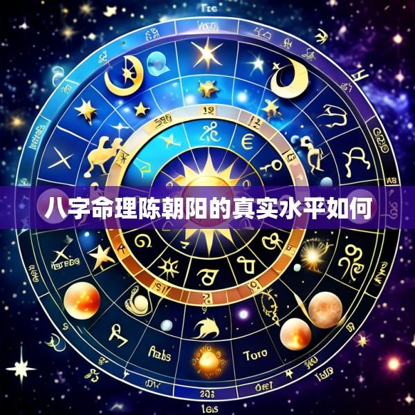 八字命理陈朝阳的真实水平如何