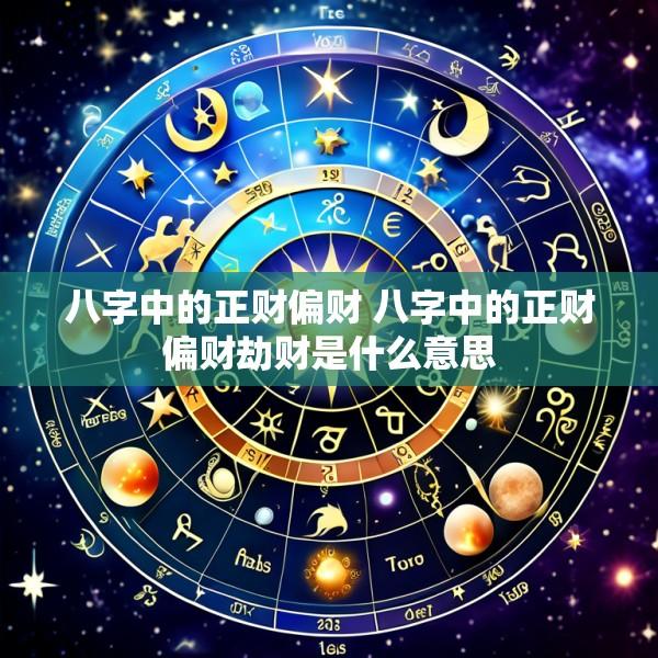 八字中的正财偏财 八字中的正财偏财劫财是什么意思