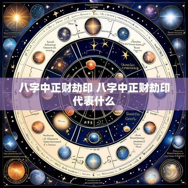 八字中正财劫印 八字中正财劫印代表什么